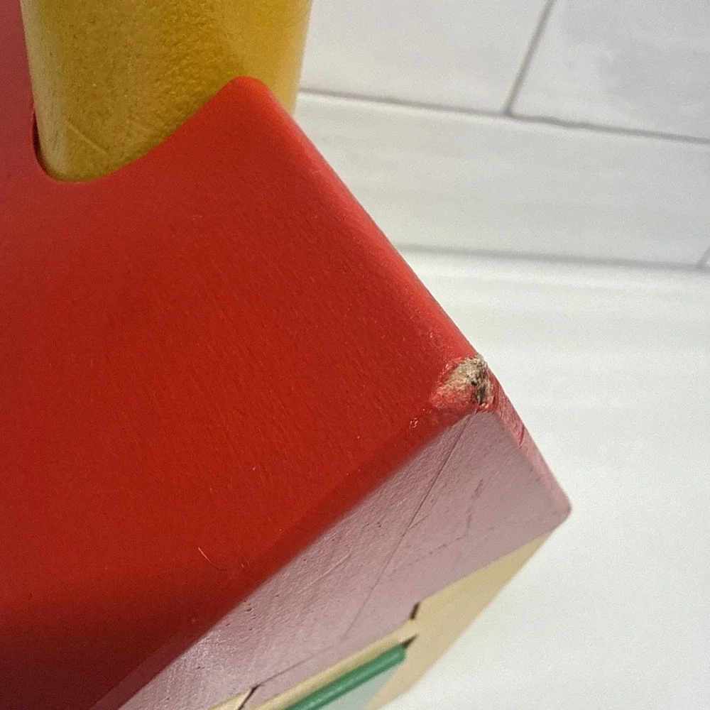 Vintage IKEA Primary Colors Wooden House Toy Puzzle 1980's-90's - Fast Shipping!
